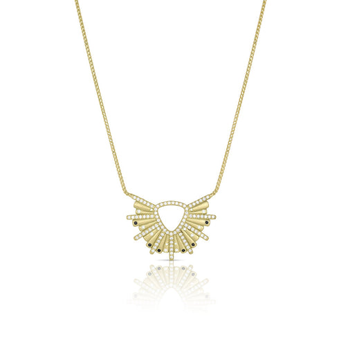 in yellow gold with white and black diamonds <span class='visuallyhidden'>Contact the Beverly Hills store at 323-404-2959 or through this website for shopping assistance.</span>